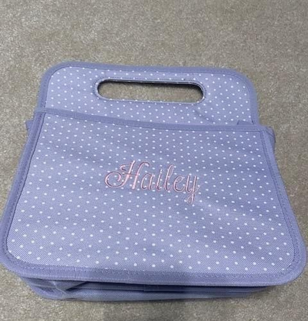 Thirty-One Double Duty Cady Lavender w/Polka Dots "Hailey"